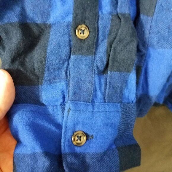 Style & Co Plus Size 2X Buffalo Plaid Blue Black Button Down Shirt New With Tags - Picture 13 of 15